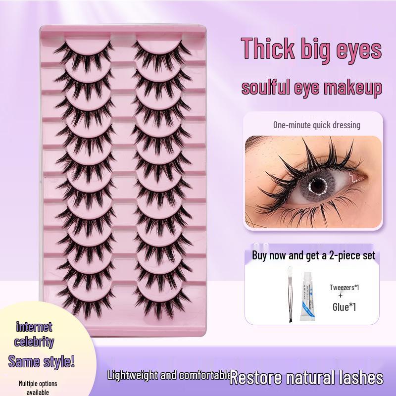 Ten Pairs Thick False Eyelashes for Cosplay - Moe Girl Big Devil Trendy Comic Style
Ten Pairs Thick False Eyelashes for Cosplay - Moe Girl Big Devil Trendy Comic Style