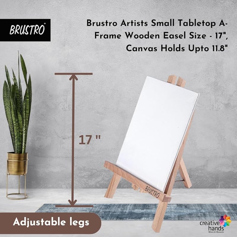 Brustro Artists Small Tabletop A-Frame Wooden Easel | Table Stand Size - 17 Inches, Canvas Holds Upto 11.8 Inches |Adjus 17 INCHES коричневый
Brustro Artists Small Tabletop A-Frame Wooden Easel | Table Stand Size - 17 Inches, Canvas Holds Upto 11.8 Inches |Adjus 17 INCHES коричневый