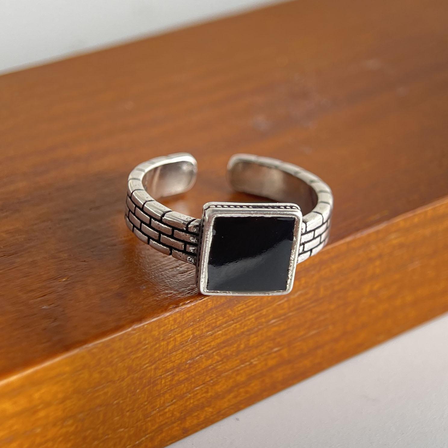 925 Sterling Silver Rings For Women Geometric Fine Jewelry Finger Adjustable Black Heart Stone Ring For Party Birthday Gift resizable
925 Sterling Silver Rings For Women Geometric Fine Jewelry Finger Adjustable Black Heart Stone Ring For Party Birthday Gift resizable
