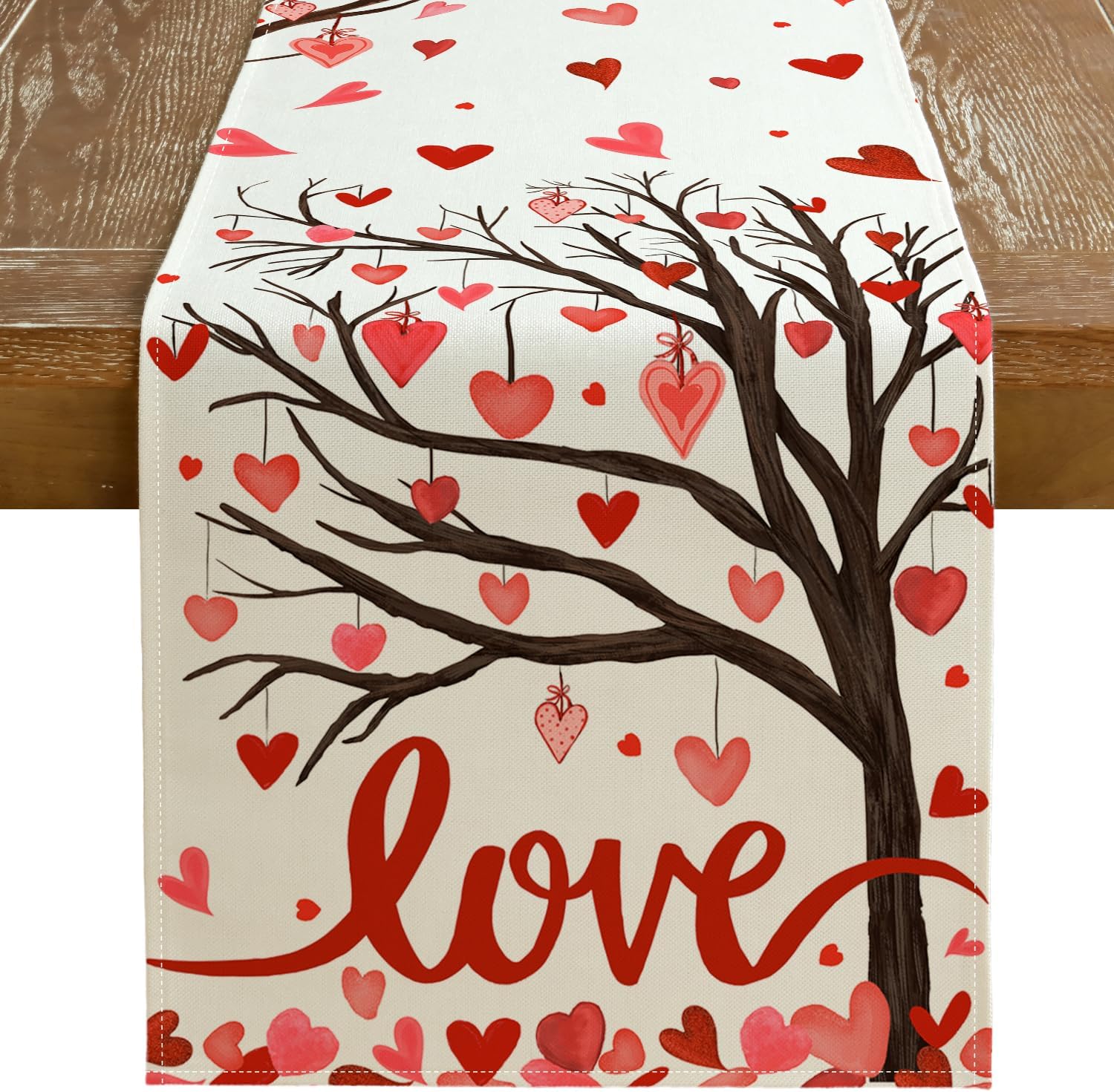Valentine s Day Red Hearts Tree Love Linen Table Runner Kitchen Dinning Table Runner Indoor Outdoor Holiday Wedding Party Decor 150x33cm 59x13inch
Valentine s Day Red Hearts Tree Love Linen Table Runner Kitchen Dinning Table Runner Indoor Outdoor Holiday Wedding Party Decor 150x33cm 59x13inch