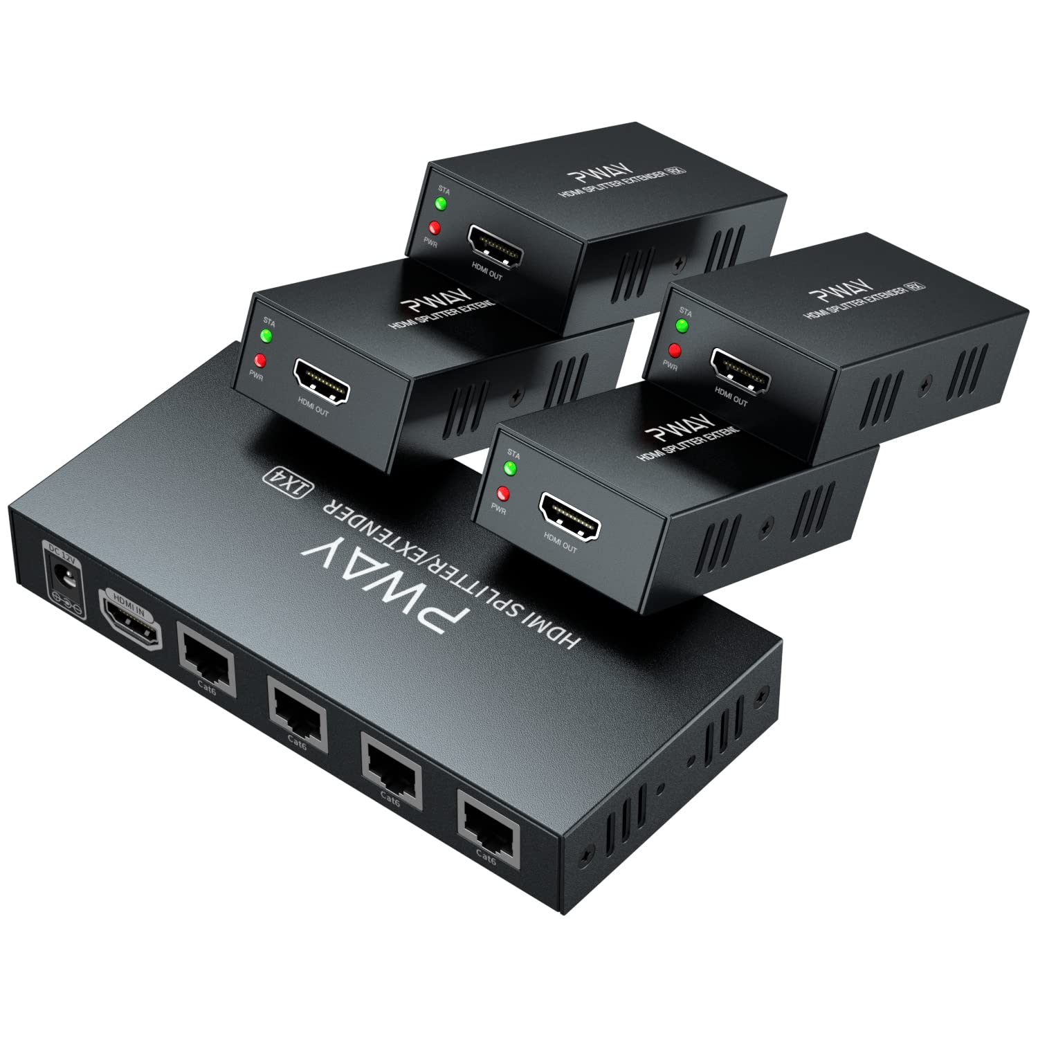 1X4 1080P HDMI Extender Splitter Transmission 165ft By 3D EDID 1 Power Support IN 4 PW-HT226P4 (50m) Cat5e/Cat6/Cat7 (1 OUT)
1X4 1080P HDMI Extender Splitter Transmission 165ft By 3D EDID 1 Power Support IN 4 PW-HT226P4 (50m) Cat5e/Cat6/Cat7 (1 OUT)