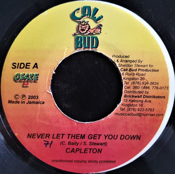 7inch Record CAPLETON - Never Let Them Get You Down NONE Cali Bud 2003 Jamaica Reggae, Ska & Dub Used
7inch Record CAPLETON - Never Let Them Get You Down NONE Cali Bud 2003 Jamaica Reggae, Ska & Dub Used