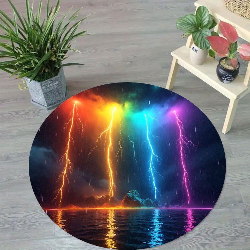 Lightning storm rug flannel round mat music room decor guitar amp studio floor covering vibrant rainbow lightning design 60cm
Lightning storm rug flannel round mat music room decor guitar amp studio floor covering vibrant rainbow lightning design 60cm