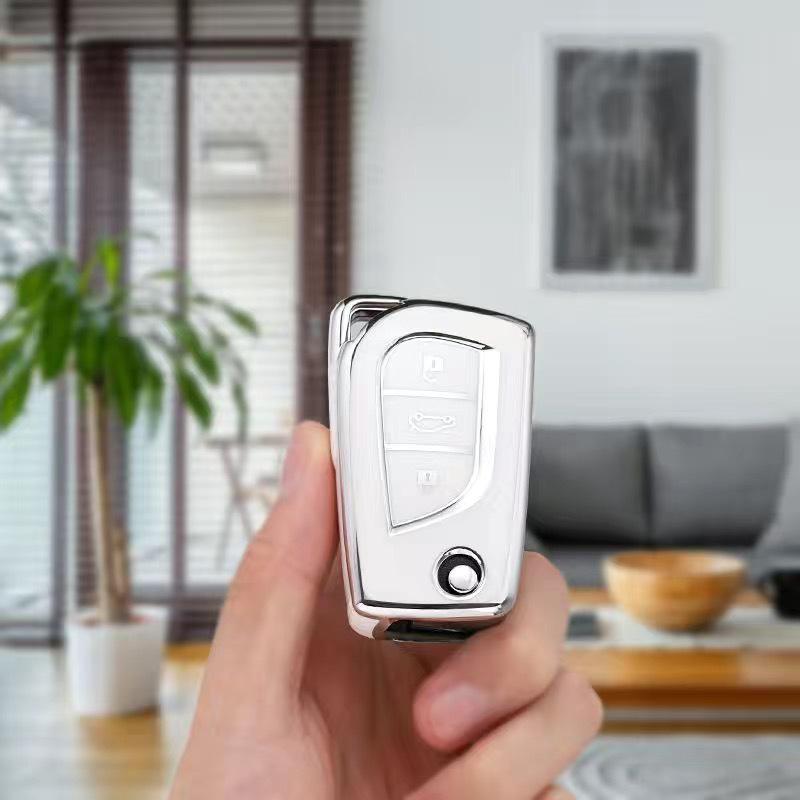 Toyota Key Case Cover for RAV4, Camry, Levin, Corolla, Highlander, Crown - TPU Shell Buckle
Toyota Key Case Cover for RAV4, Camry, Levin, Corolla, Highlander, Crown - TPU Shell Buckle