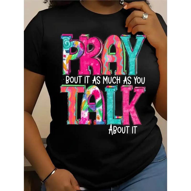 European Size Letter Pattern Printed Fashionable Women S T-Shirt - Comfortable and Easy Round Neck for Spring and Summer, Elegant and Casual Top 4XL
European Size Letter Pattern Printed Fashionable Women S T-Shirt - Comfortable and Easy Round Neck for Spring and Summer, Elegant and Casual Top 4XL