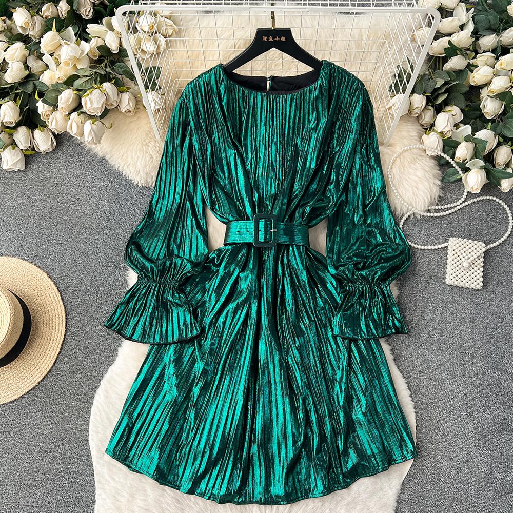 Розкішні вечірні вечірні сукні для жінок 2024, елегантна металева сукня з довгим рукавом, плісирована жіноча сукня One Size
Розкішні вечірні вечірні сукні для жінок 2024, елегантна металева сукня з довгим рукавом, плісирована жіноча сукня One Size