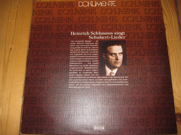LP Record FRANZ SCHUBERT HEINRICH SCHLUSNUS Singt Schubert Lieder 641941 Decca Germany Classical Used
LP Record FRANZ SCHUBERT HEINRICH SCHLUSNUS Singt Schubert Lieder 641941 Decca Germany Classical Used