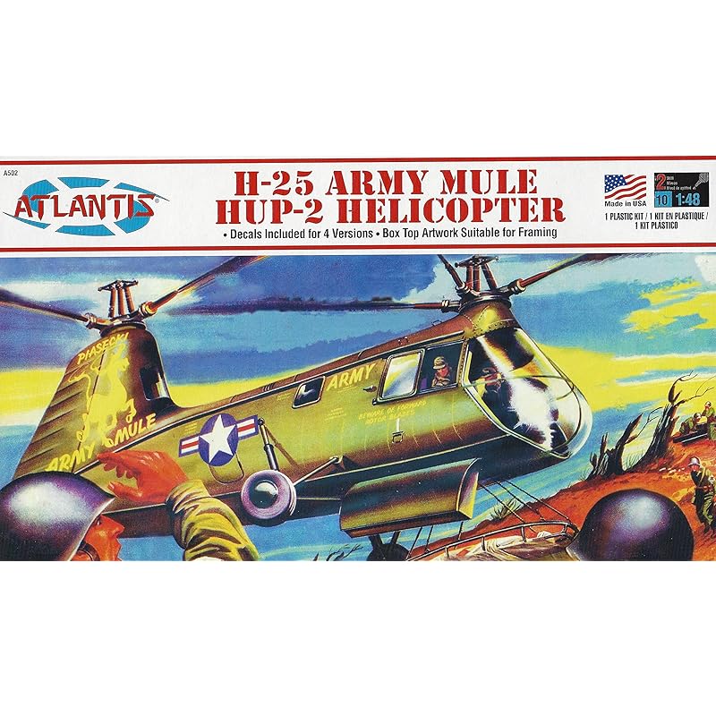 Модель Атлантис 1/48 американский армейский вертолет H-25 Army Mule/HUP-2 AMCA502
Модель Атлантис 1/48 американский армейский вертолет H-25 Army Mule/HUP-2 AMCA502