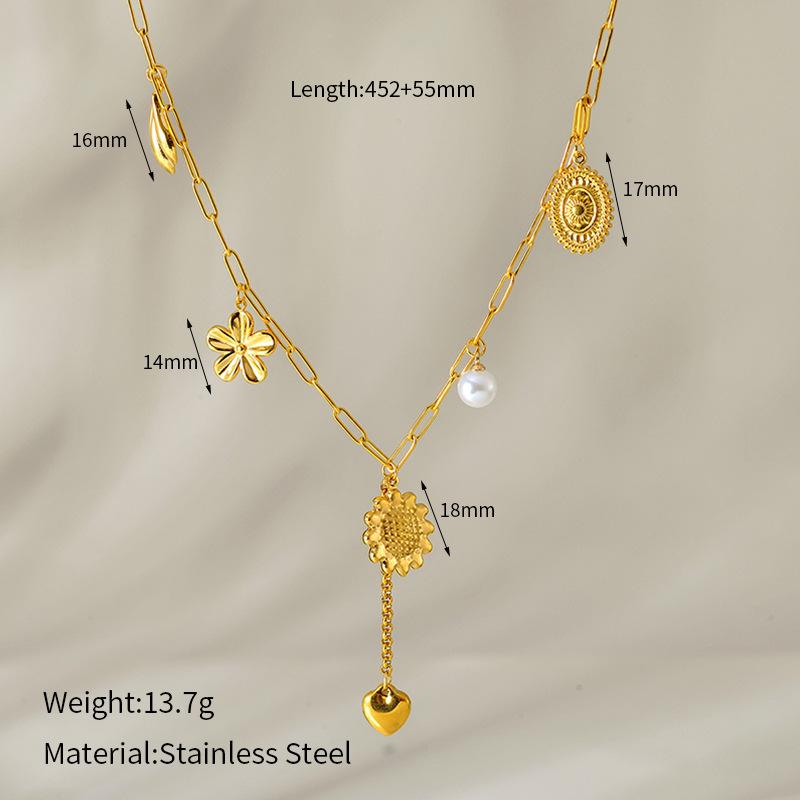 Minimalist Heart Flower Fringe Necklace Gold Layering Chain Jewelry for Women Fashion
Minimalist Heart Flower Fringe Necklace Gold Layering Chain Jewelry for Women Fashion