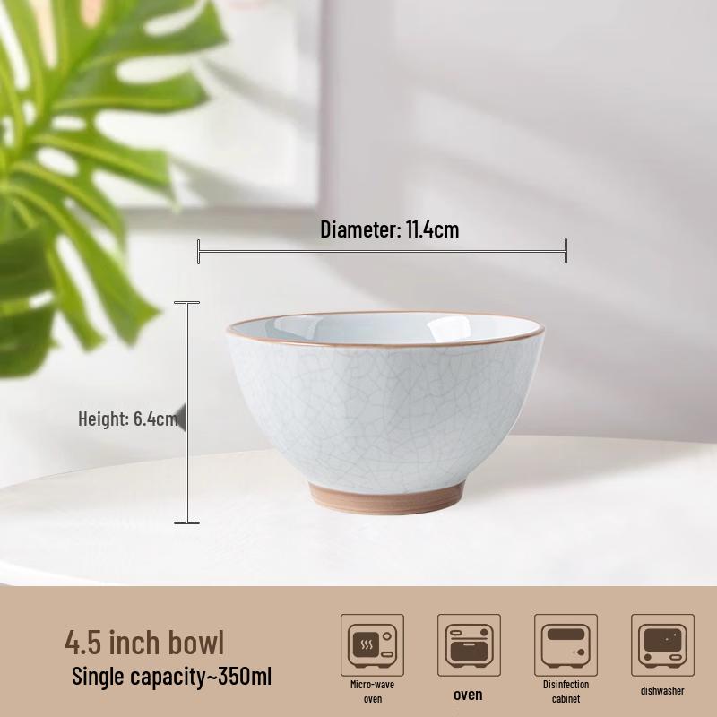 Hua Qing Ge 4.5-inch Ice Crack Ceramic Rice Bowls - Set of 4
Hua Qing Ge 4.5-inch Ice Crack Ceramic Rice Bowls - Set of 4