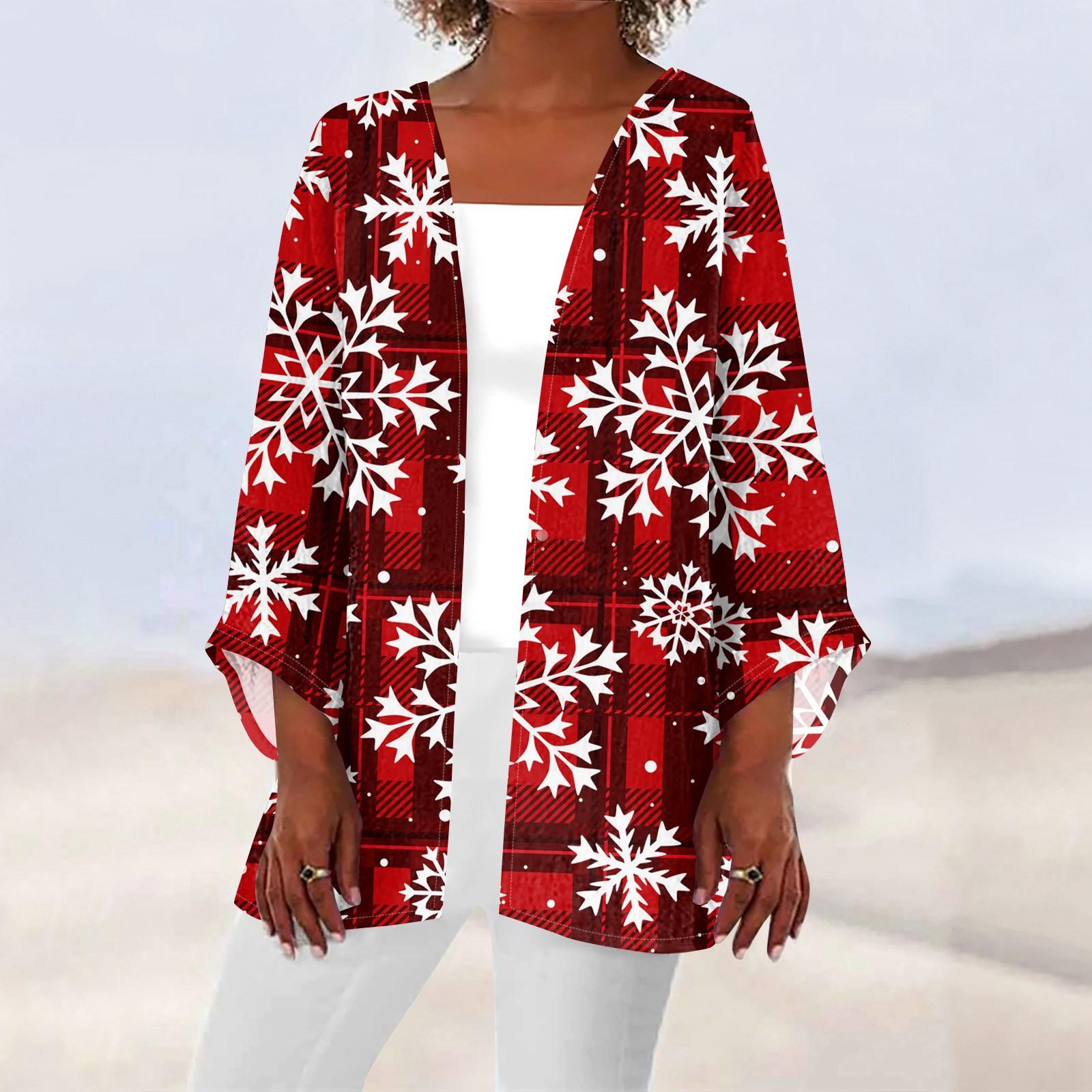 Женская повседневная мода с рождественским принтом легкая куртка средней длины кардиган XXXXL винный
Женская повседневная мода с рождественским принтом легкая куртка средней длины кардиган XXXXL винный