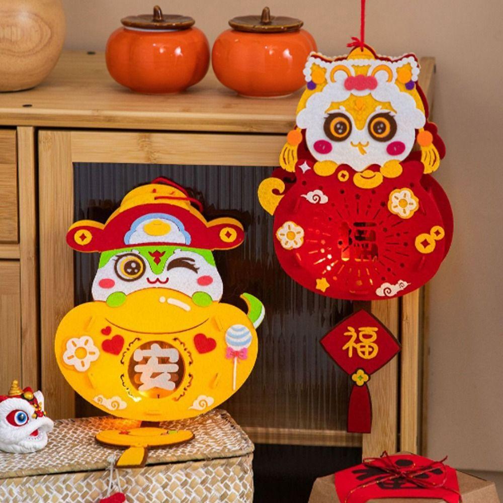 Handmade Handheld Lantern Cartoon Spring Festival Led Lantern Snake Year Lantern Kindergarten Style A
Handmade Handheld Lantern Cartoon Spring Festival Led Lantern Snake Year Lantern Kindergarten Style A