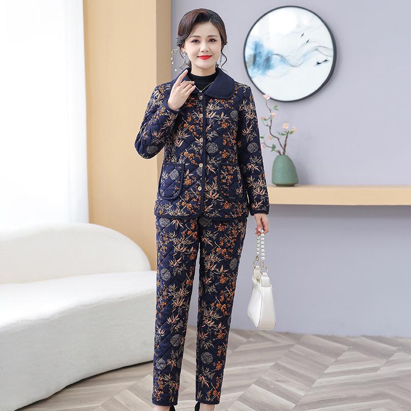 Cozy Fleece-Lined Cotton Jacket & Pants Set for Middle-Aged and Elderly Women - Winter Wear Outerwear 3XL (120-135 jin) синій
Cozy Fleece-Lined Cotton Jacket & Pants Set for Middle-Aged and Elderly Women - Winter Wear Outerwear 3XL (120-135 jin) синій