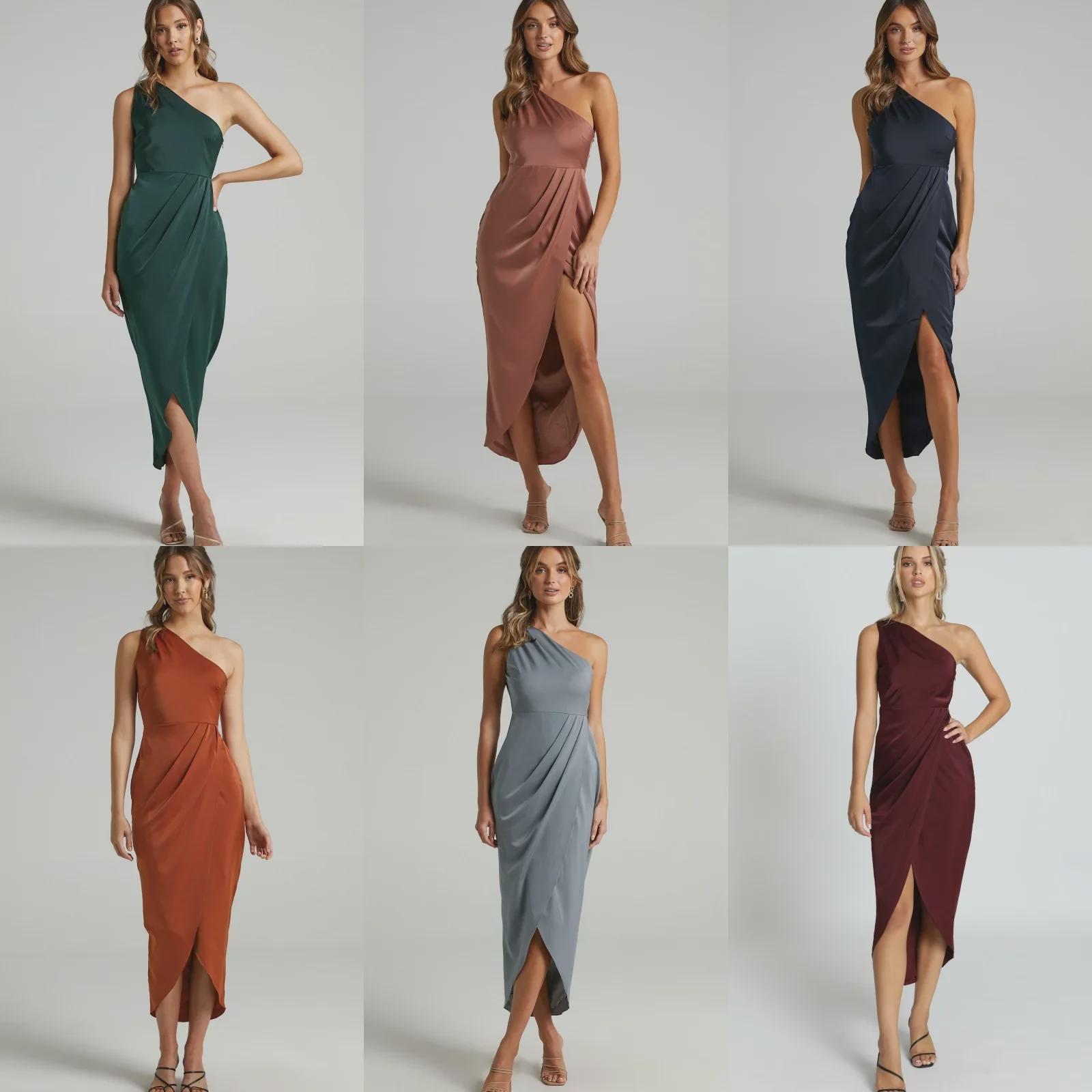 2024 Asymmetrical Neck Sleeveless High Waist Evening Dress - Women s Solid Color Fashion M
2024 Asymmetrical Neck Sleeveless High Waist Evening Dress - Women s Solid Color Fashion M