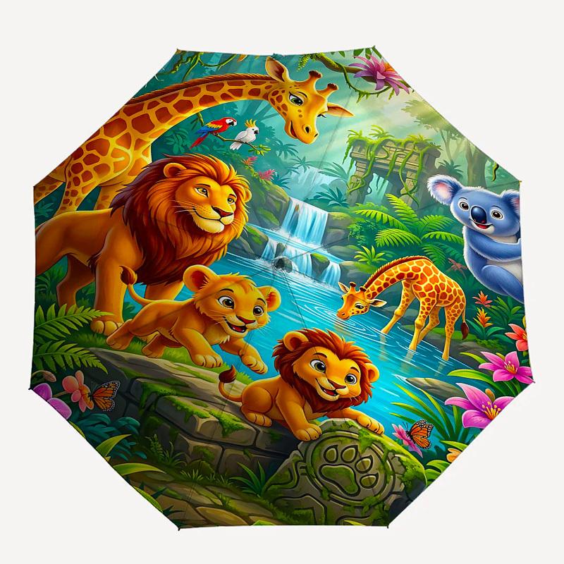 1PC jungle animals Umbrella-8-Rib Reinforced, Automatic Open, Lightweight & Durable, Fashion Accessory for Outdoor, Beach L0422
1PC jungle animals Umbrella-8-Rib Reinforced, Automatic Open, Lightweight & Durable, Fashion Accessory for Outdoor, Beach L0422