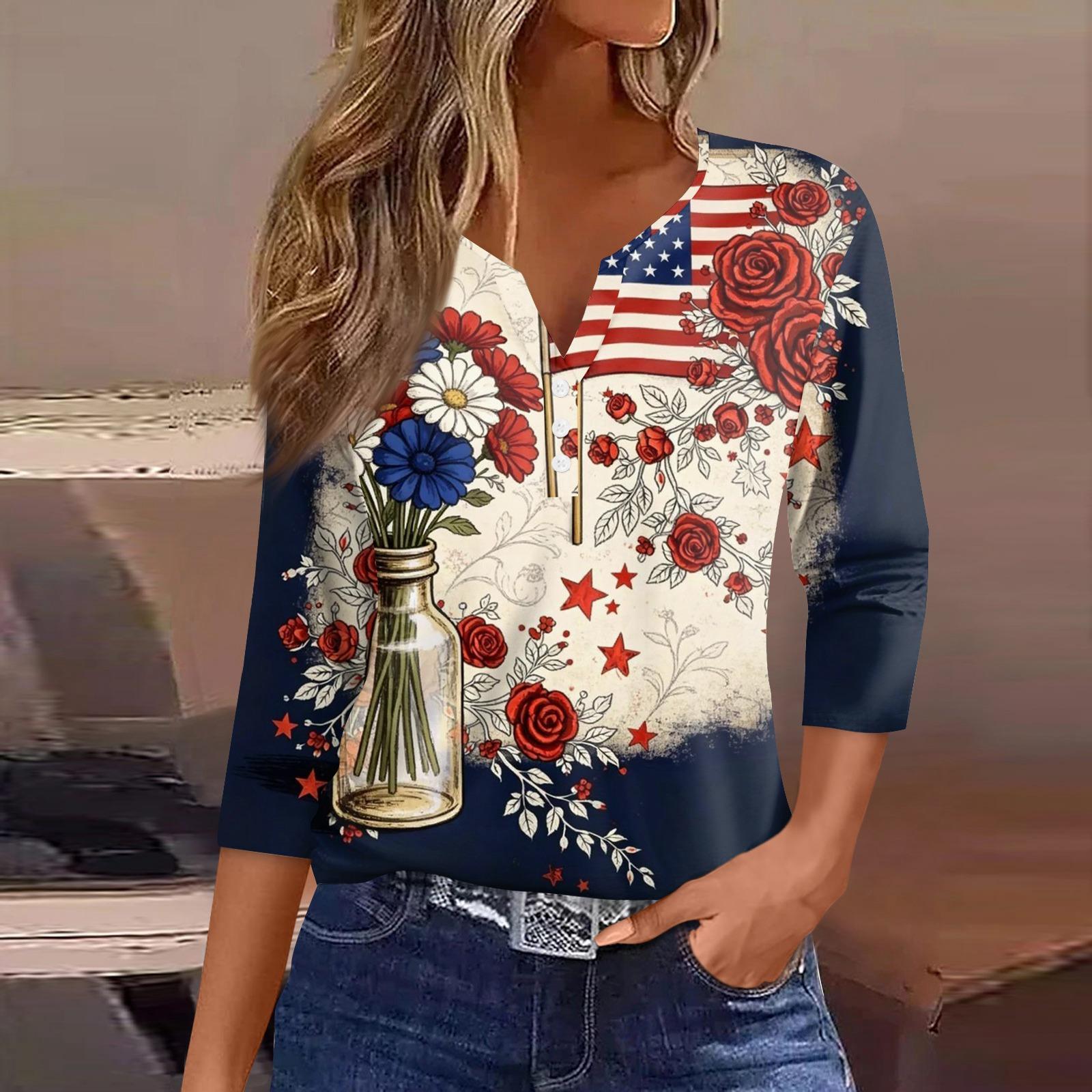 Women s T Shirt Tee Printed Button Short Sleeve Tunic Daily Weekend Fashion Basic V- Neck Regular Top S синій
Women s T Shirt Tee Printed Button Short Sleeve Tunic Daily Weekend Fashion Basic V- Neck Regular Top S синій