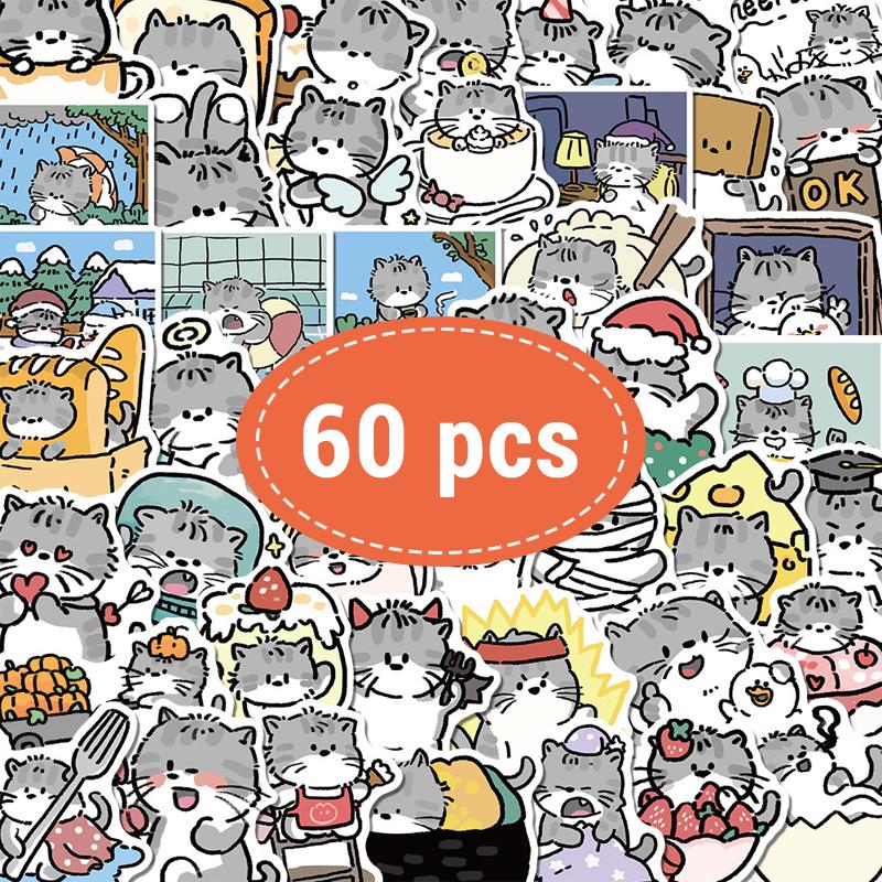 60PCS Cat Stickers Cute Cartoon Kawaii Cats Vinyl Sticker Waterproof Decals Water Bottles Laptop Luggage Computer Scrapbooking
60PCS Cat Stickers Cute Cartoon Kawaii Cats Vinyl Sticker Waterproof Decals Water Bottles Laptop Luggage Computer Scrapbooking