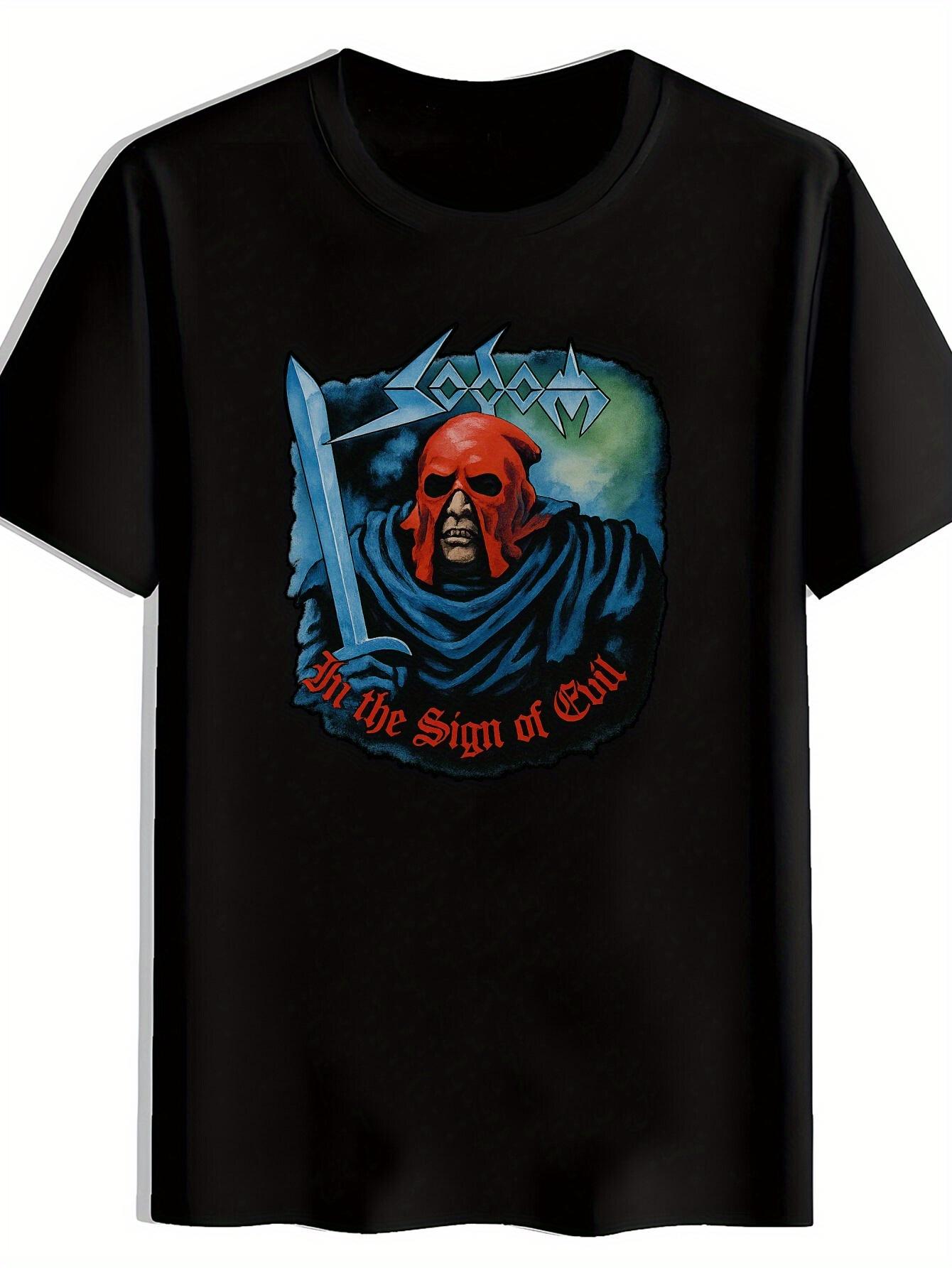 Vintage Heavy Metal Band Graphic T-shirt - Black Short Sleeve Round Neck Tee with Retro Rock Artwork XL
Vintage Heavy Metal Band Graphic T-shirt - Black Short Sleeve Round Neck Tee with Retro Rock Artwork XL