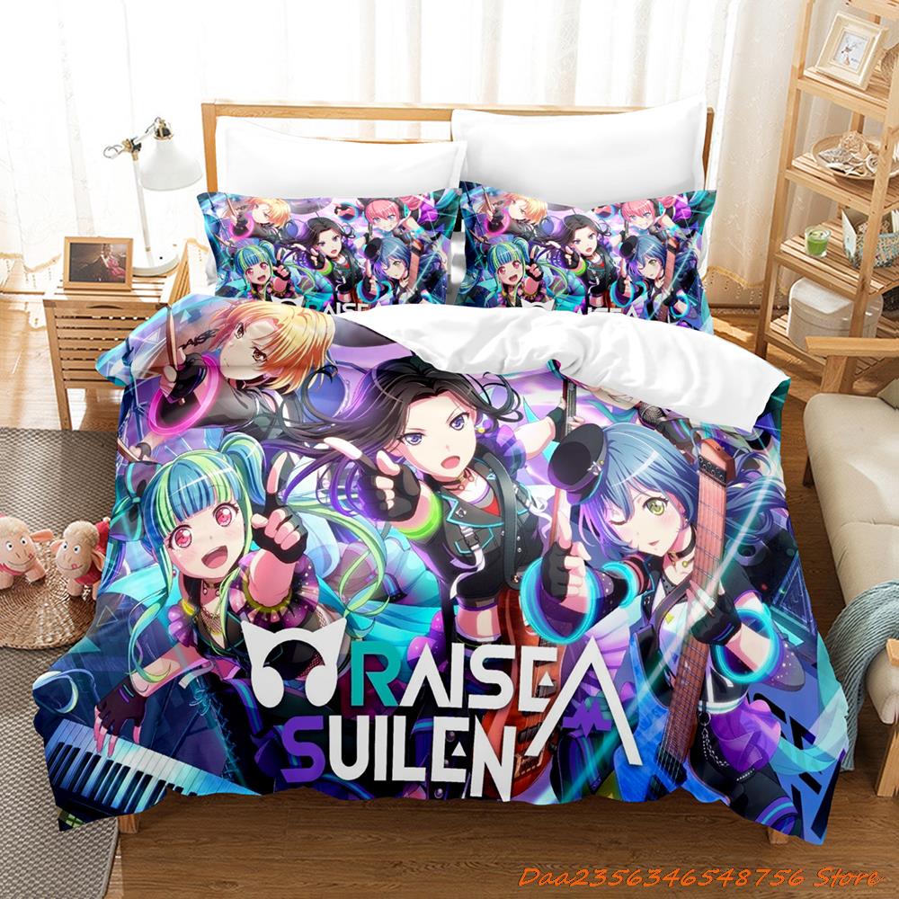 Personelity New RAISE A SUILEN Beding Set Carton Anime thre-piece set Adult People Kid Bedrom Duvetcover Sets 3D Kawai Young Girls lit 100*200cm Single
Personelity New RAISE A SUILEN Beding Set Carton Anime thre-piece set Adult People Kid Bedrom Duvetcover Sets 3D Kawai Young Girls lit 100*200cm Single