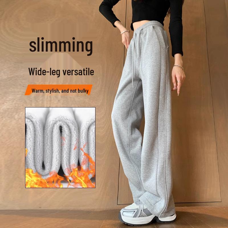 Women s Fleece-Lined Wide-Leg Petite Sweatpants - Autumn/Winter 2024, Thickened, Loose, Slimming, Straight-Leg Casual Sportswear Large
Women s Fleece-Lined Wide-Leg Petite Sweatpants - Autumn/Winter 2024, Thickened, Loose, Slimming, Straight-Leg Casual Sportswear Large