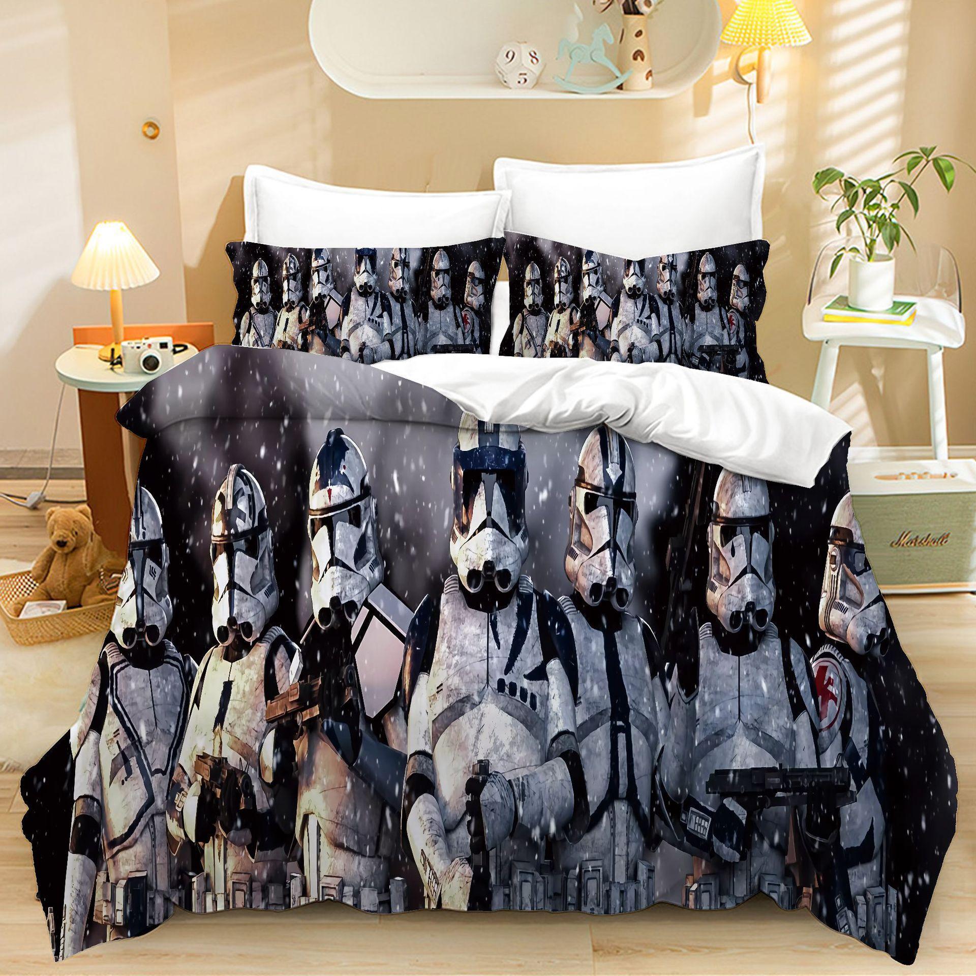Home Textile Three-Piece Set, Mecha Warrior, Cartoon Digital Printing Quilt, Pillowcase, Bedding. 90 * 200
Home Textile Three-Piece Set, Mecha Warrior, Cartoon Digital Printing Quilt, Pillowcase, Bedding. 90 * 200