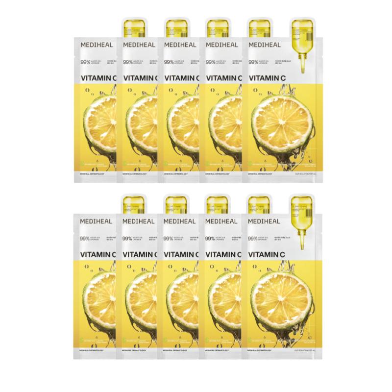 MEDIHEAL Essential Mask Pack – 9 Skin Solutions Sheet Mask Set (Hydration, Calming, Pore Glow, Firming & Brightening) Brightening – Vitamin C (10 Sheets)
MEDIHEAL Essential Mask Pack – 9 Skin Solutions Sheet Mask Set (Hydration, Calming, Pore Glow, Firming & Brightening) Brightening – Vitamin C (10 Sheets)