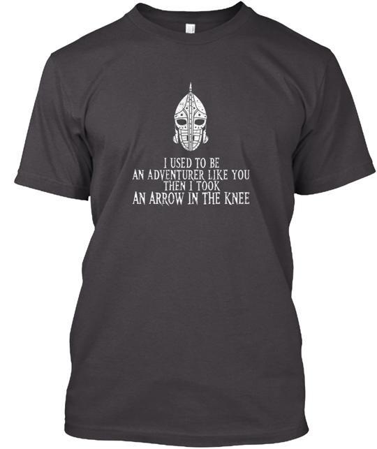 Skyrim Arrow In The Knee T-Shirt Made in the USA Size S to 5XL Unisex T-Shirt XXL
Skyrim Arrow In The Knee T-Shirt Made in the USA Size S to 5XL Unisex T-Shirt XXL