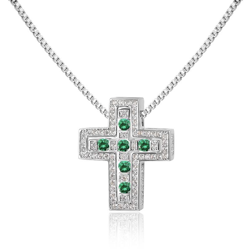 FYSARA Retro Design Crystals Corss Pendant For Men Punk Religious Necklace For Women Clavicle Zircon Jewelry Souvenir Gift зеленый цвет-серебро
FYSARA Retro Design Crystals Corss Pendant For Men Punk Religious Necklace For Women Clavicle Zircon Jewelry Souvenir Gift зеленый цвет-серебро