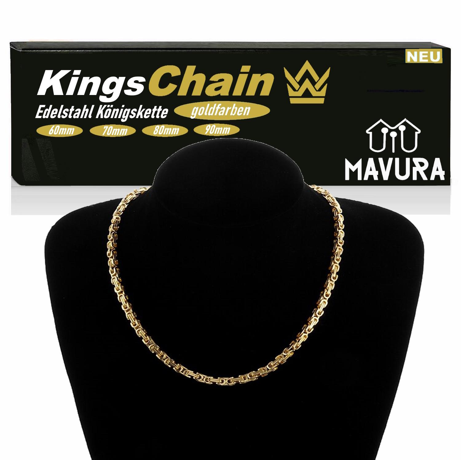 Чоловіче кольє KINGSCHAIN King Chain Curb Chain з нержавіючої сталі, золоте, візантійське
Чоловіче кольє KINGSCHAIN King Chain Curb Chain з нержавіючої сталі, золоте, візантійське