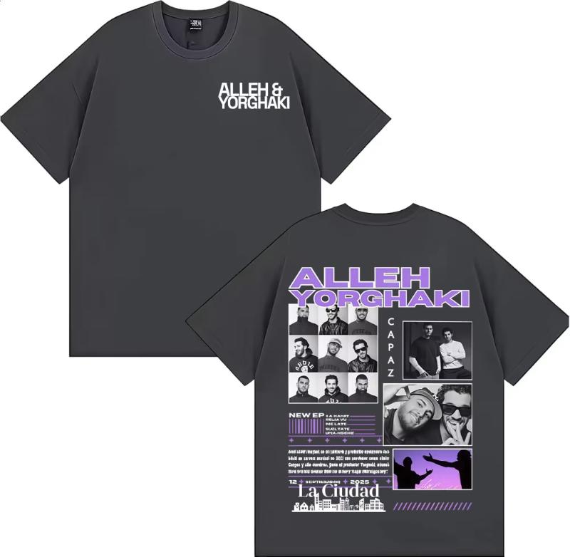 Rapper Alleh & Yorghaki La Ciudad Worid Tour 2025 T-shirt Men s Clothing Harajuku Gothic T Shirts Cotton Casual Oversized Tshirt S разноцветный
Rapper Alleh & Yorghaki La Ciudad Worid Tour 2025 T-shirt Men s Clothing Harajuku Gothic T Shirts Cotton Casual Oversized Tshirt S разноцветный