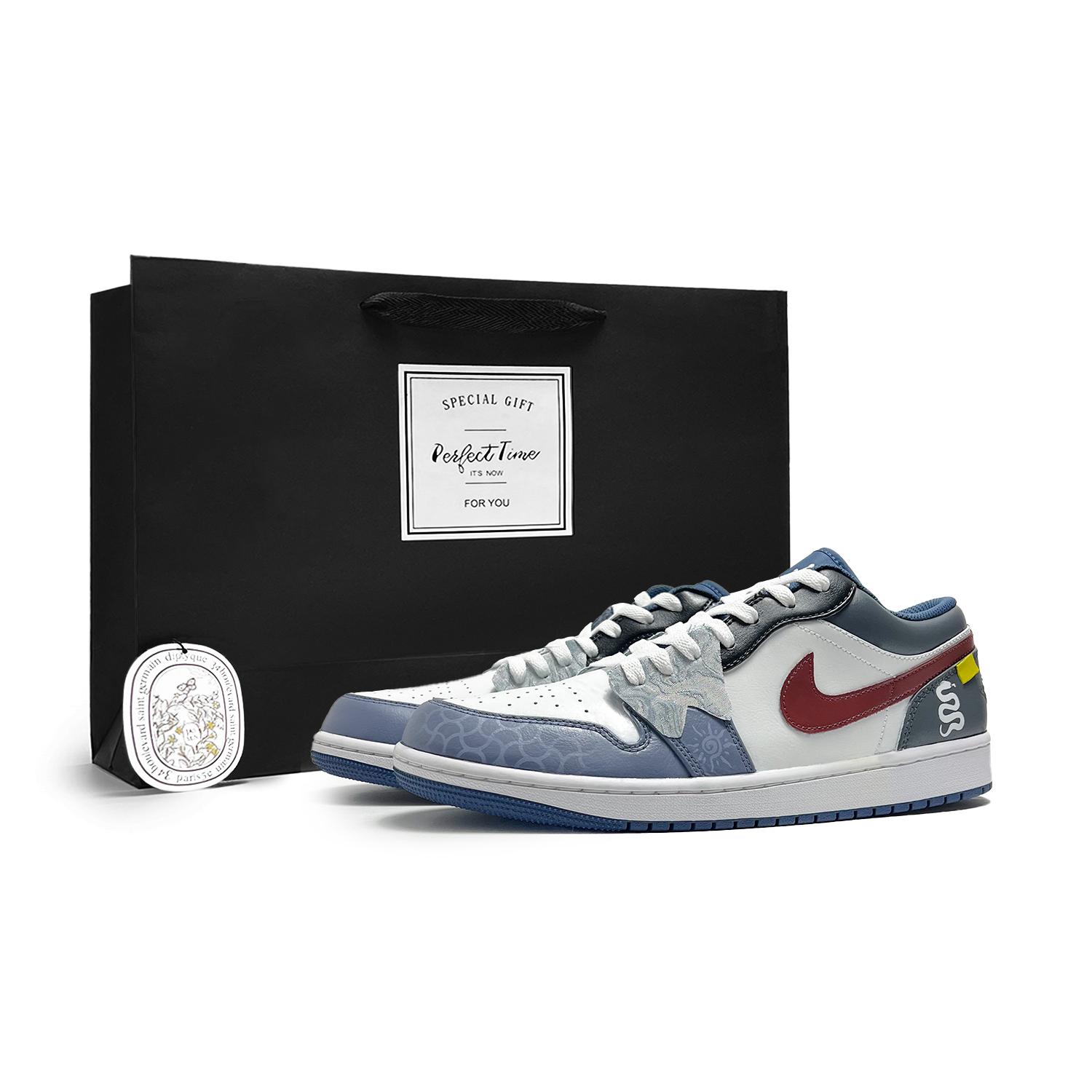 Jordan Air Jordan 1 Cushioning Slip Resistant Abrasion Resistant Low top Vintage Basketball Shoes Men s Blue Red 553558-414(Team285-) 45
Jordan Air Jordan 1 Cushioning Slip Resistant Abrasion Resistant Low top Vintage Basketball Shoes Men s Blue Red 553558-414(Team285-) 45