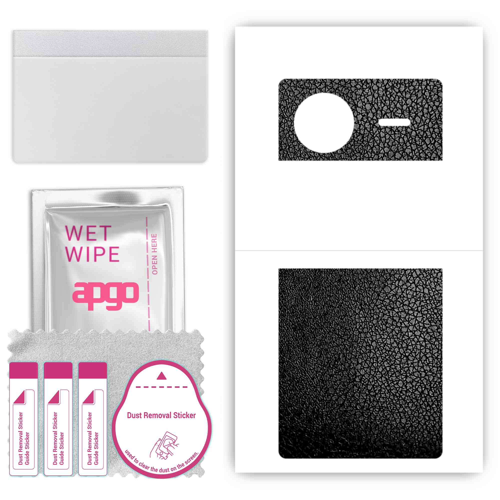 apgo Protective Skin Sticker for the back compatible with Vivo X Flip, Wrap Film, Foil, Vinyl - Pattern Black Leather
apgo Protective Skin Sticker for the back compatible with Vivo X Flip, Wrap Film, Foil, Vinyl - Pattern Black Leather