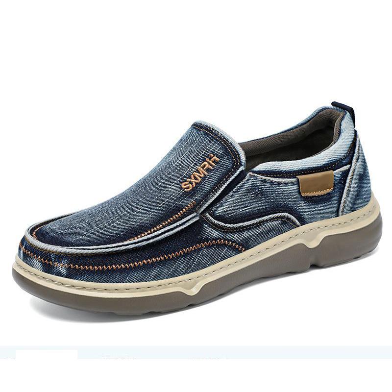 Fashion Brand Denim Men Loafers Breathable Cloth Shoes Slip-ons Casual Male Footwear Thick Sole Driving Shoes 44 синій
Fashion Brand Denim Men Loafers Breathable Cloth Shoes Slip-ons Casual Male Footwear Thick Sole Driving Shoes 44 синій