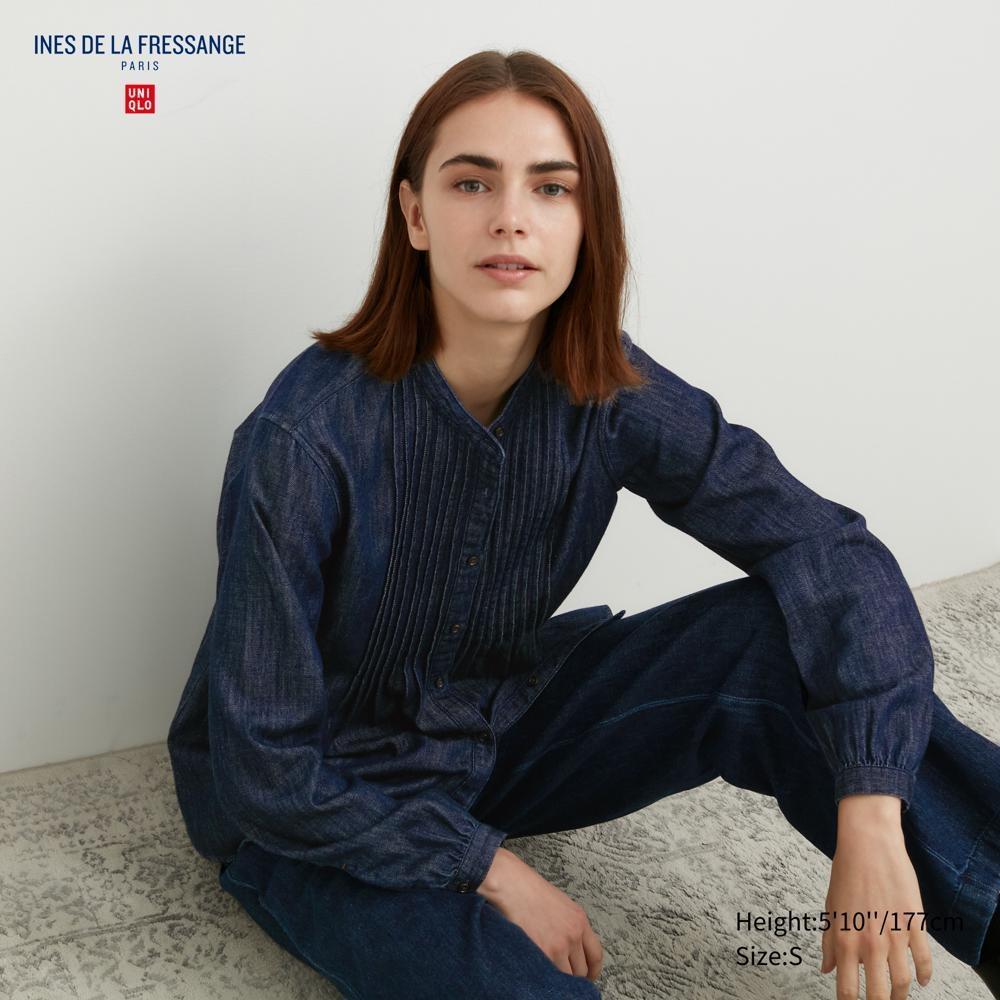 Джинсовая рубашка с защипами UNIQLO с длинным рукавом INES DE LA FRESANGE
Джинсовая рубашка с защипами UNIQLO с длинным рукавом INES DE LA FRESANGE