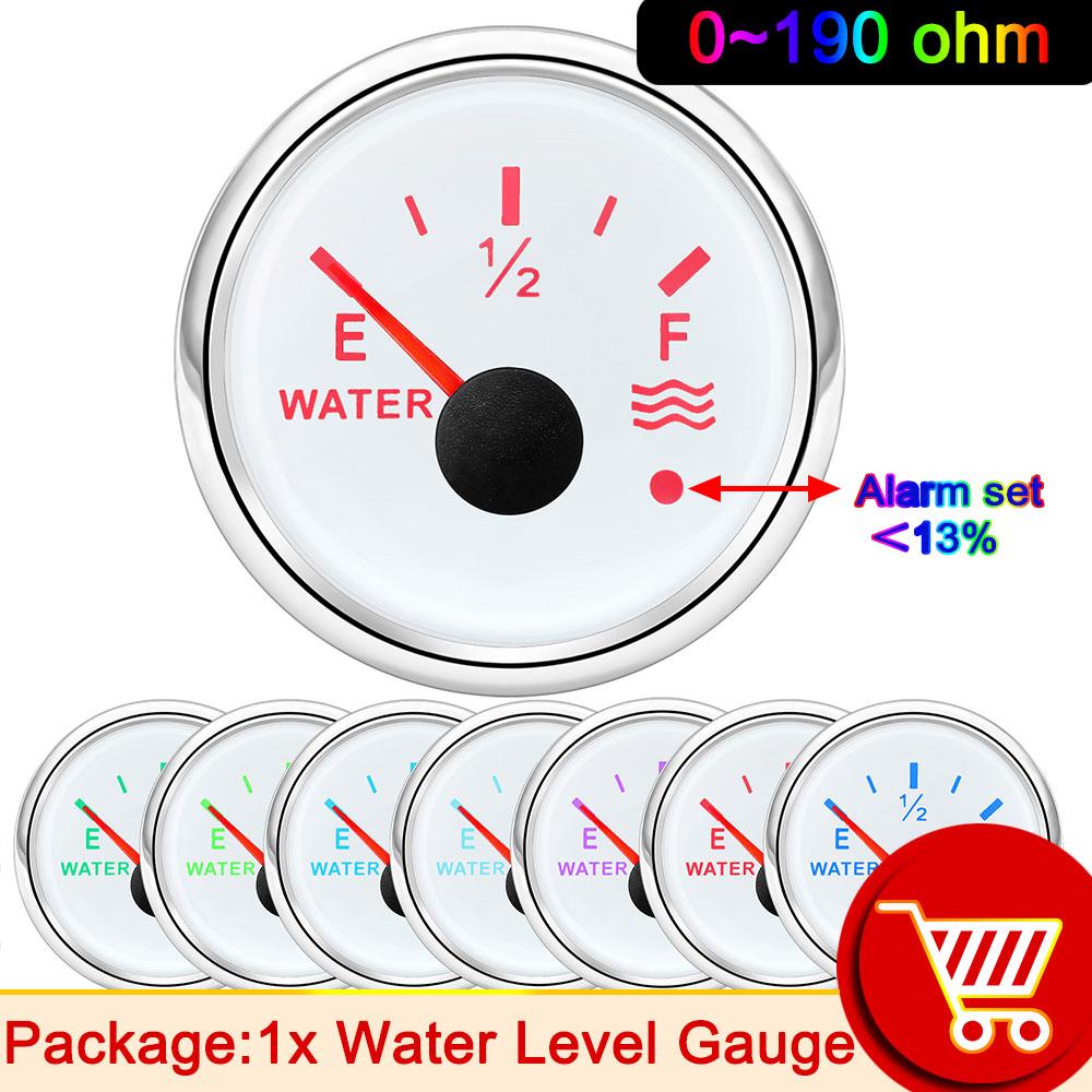 AD 52mm Water Level Gauge with Alarm 0-190ohm 7 Colors Waterproof Water Level Meter Indicator for Car Boat Marine Meters 12V 24V
AD 52mm Water Level Gauge with Alarm 0-190ohm 7 Colors Waterproof Water Level Meter Indicator for Car Boat Marine Meters 12V 24V