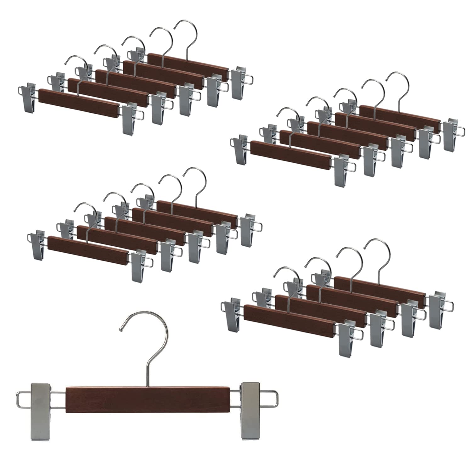 Tamatoshi Wooden Hanger for and Made from Ideal for Stores and 45cm Set of Antique Brown Hooks, 360-Degree Rotating, Non-Slip, Pants, Trousers,
Tamatoshi Wooden Hanger for and Made from Ideal for Stores and 45cm Set of Antique Brown Hooks, 360-Degree Rotating, Non-Slip, Pants, Trousers,