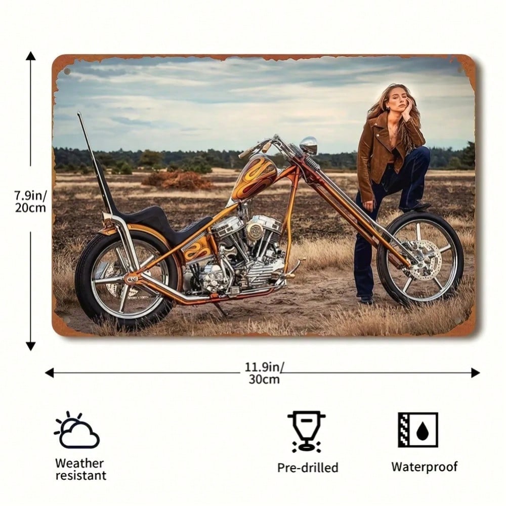 Fashionable Woman Motorcycle Square Aluminum Sign Home Decor 20X30 різнокольоровий
Fashionable Woman Motorcycle Square Aluminum Sign Home Decor 20X30 різнокольоровий