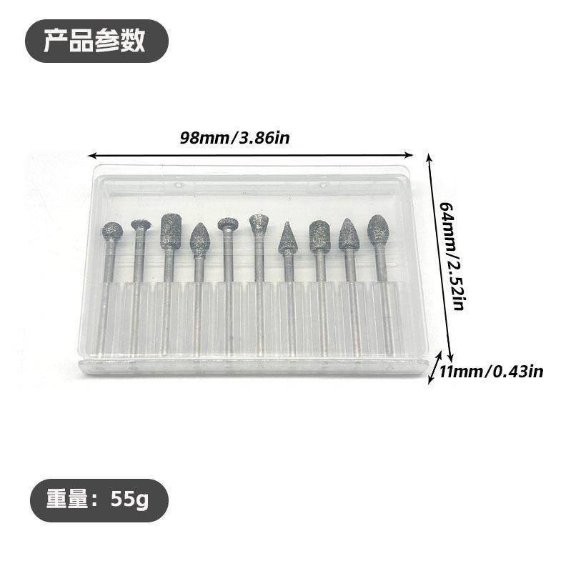 Diamond Grinding Head 3mm Shank Sand Needle for Polishing Electric Grinder Cylinder Bullet Ball Shape
Diamond Grinding Head 3mm Shank Sand Needle for Polishing Electric Grinder Cylinder Bullet Ball Shape