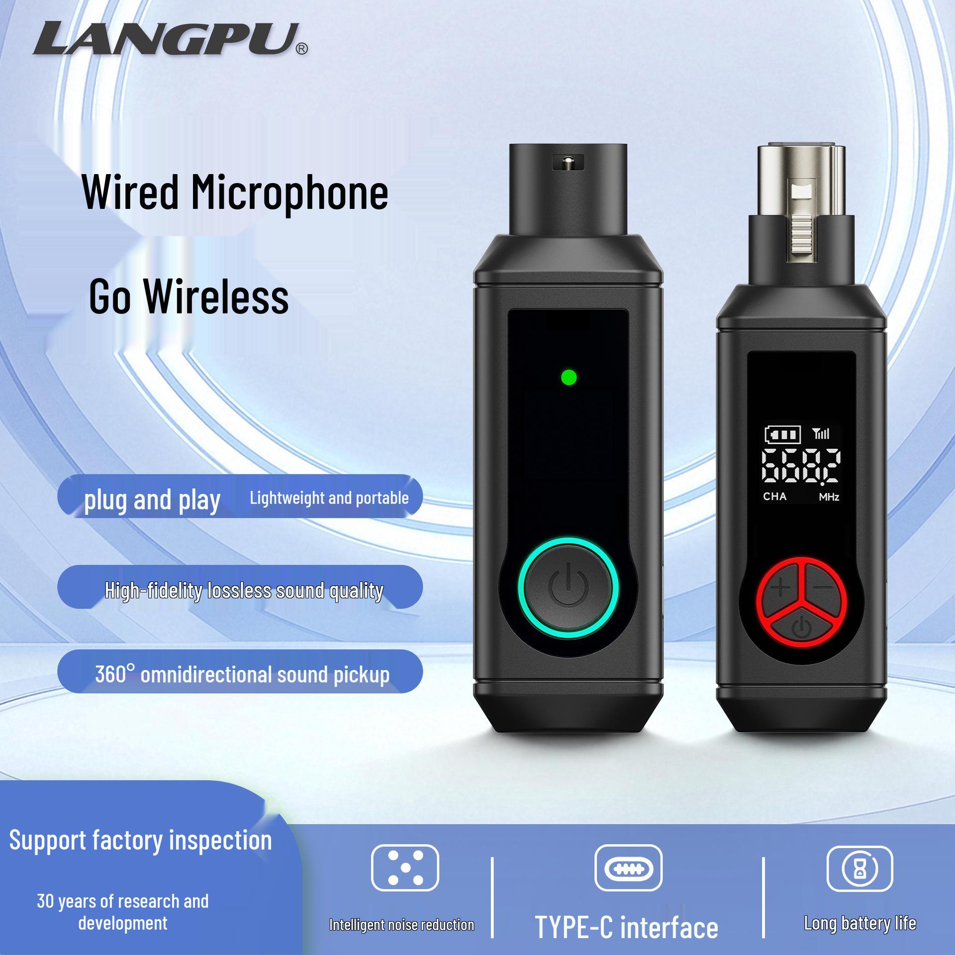 Universal Wireless Microphone Converter & Receiver for Dynamic Coil Mics R-001 Wireless Transceiver
Universal Wireless Microphone Converter & Receiver for Dynamic Coil Mics R-001 Wireless Transceiver