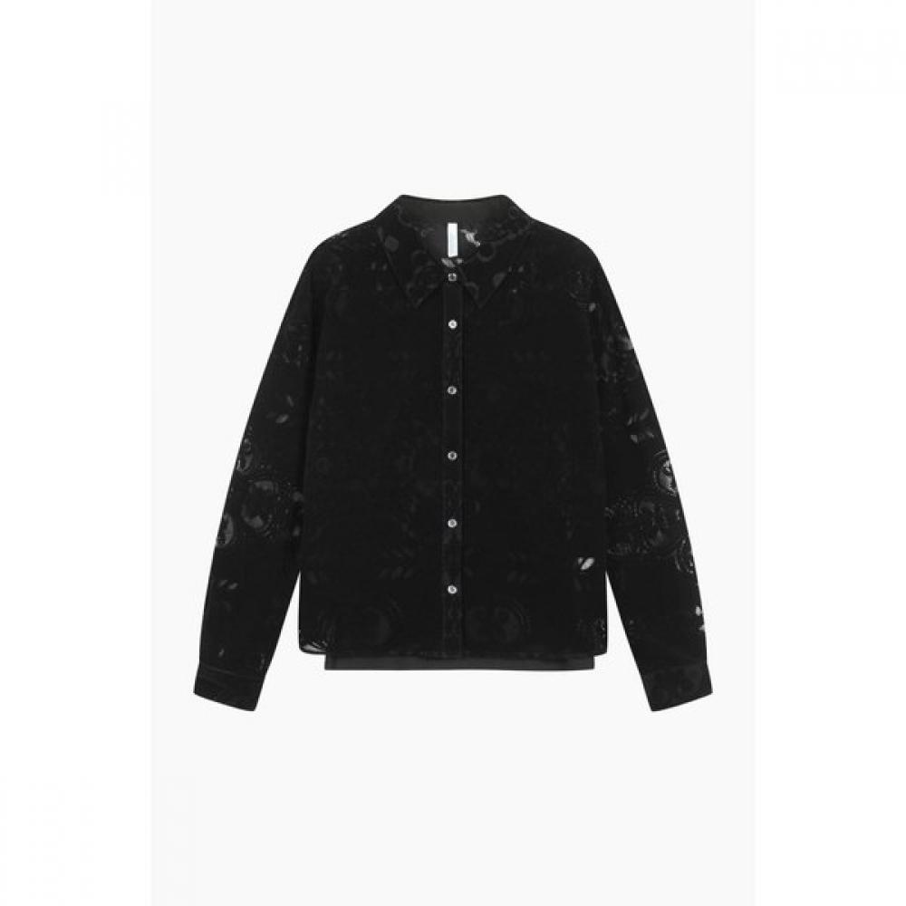 Benetton Mesh Block Velvet Blouse Babl91541 BK/44
Benetton Mesh Block Velvet Blouse Babl91541 BK/44