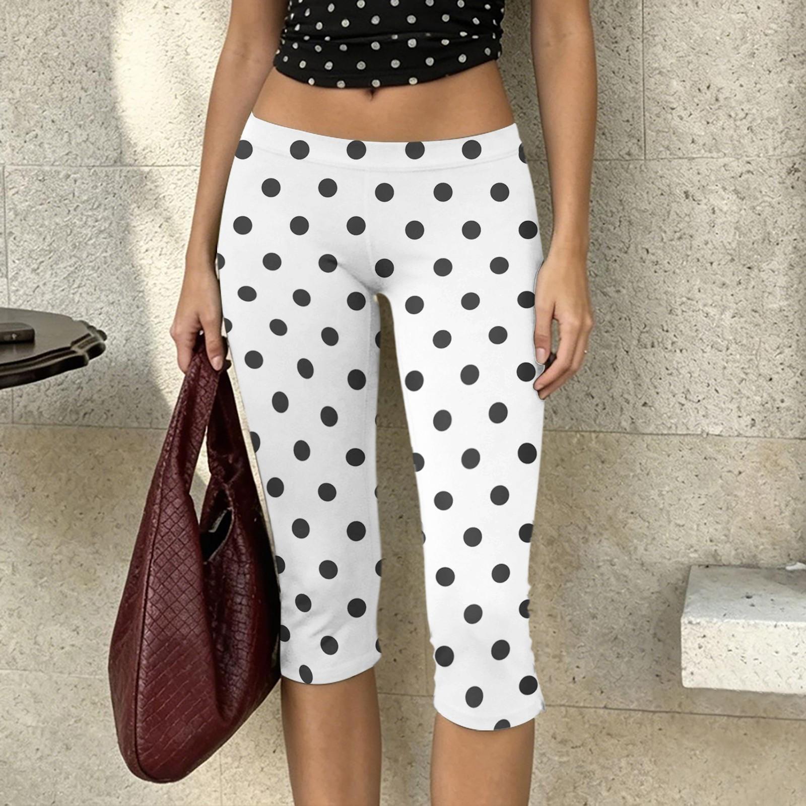 Women Milk Silk Polka Dot Print Casual Capri Pants High Waist Stretchy Slim Fit Soft Lightweight Pants for Daily Wear L
Women Milk Silk Polka Dot Print Casual Capri Pants High Waist Stretchy Slim Fit Soft Lightweight Pants for Daily Wear L