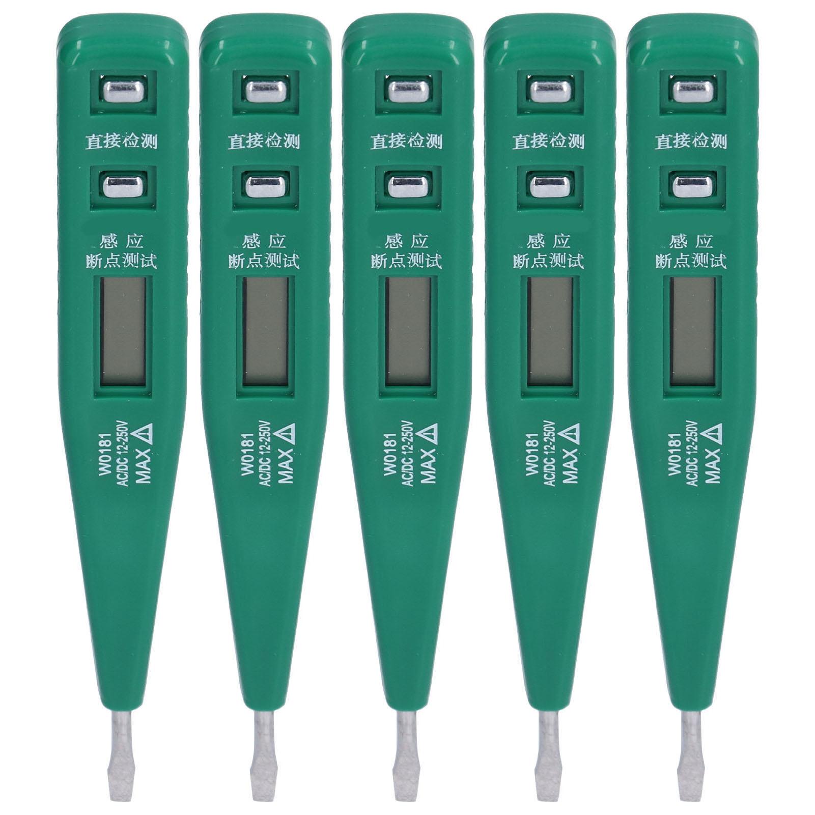 5Pcs Digital Voltage Tester Pen NonContact DCAC Multifunctional Low Power Consumption Safe Voltage
5Pcs Digital Voltage Tester Pen NonContact DCAC Multifunctional Low Power Consumption Safe Voltage