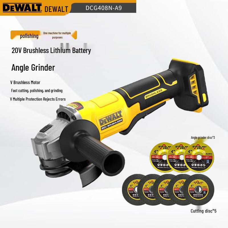 DeWalt 20V Cordless 100mm Angle Grinder CN plug (adapter included)
DeWalt 20V Cordless 100mm Angle Grinder CN plug (adapter included)