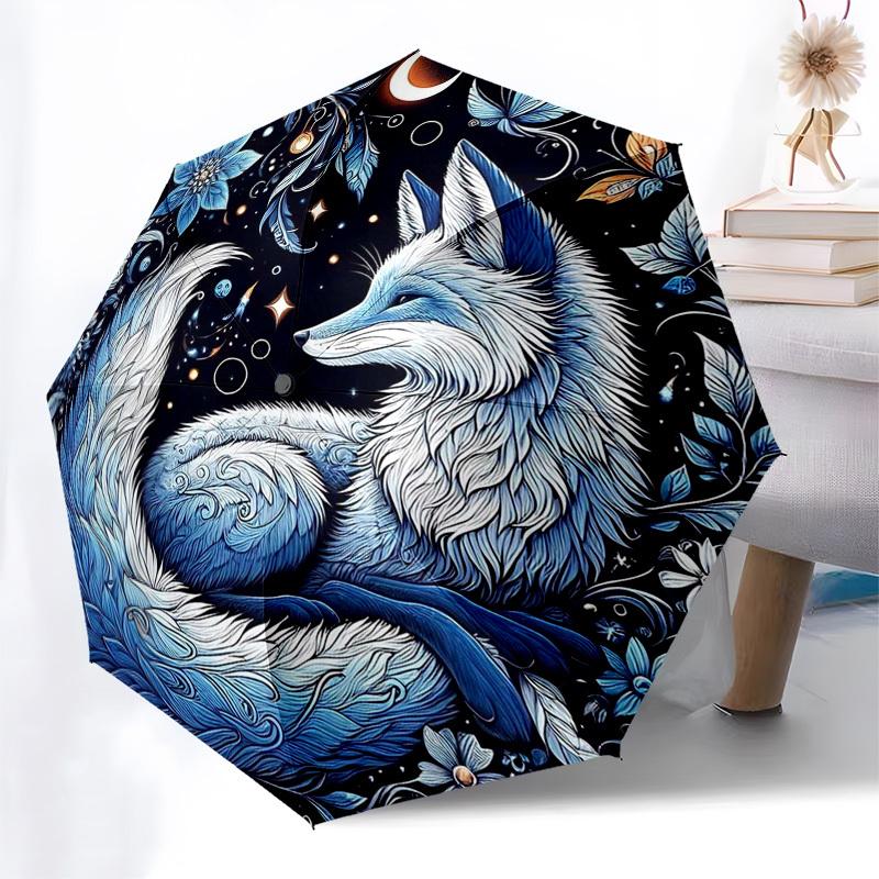 1pc Elegant Fox & Floral Design Automatic Folding Umbrella - 3-Fold Design, 8-Bone Iron Frame, Outdoor, Perfect Gift for Fans, Travelers, Daily Use.KK
1pc Elegant Fox & Floral Design Automatic Folding Umbrella - 3-Fold Design, 8-Bone Iron Frame, Outdoor, Perfect Gift for Fans, Travelers, Daily Use.KK