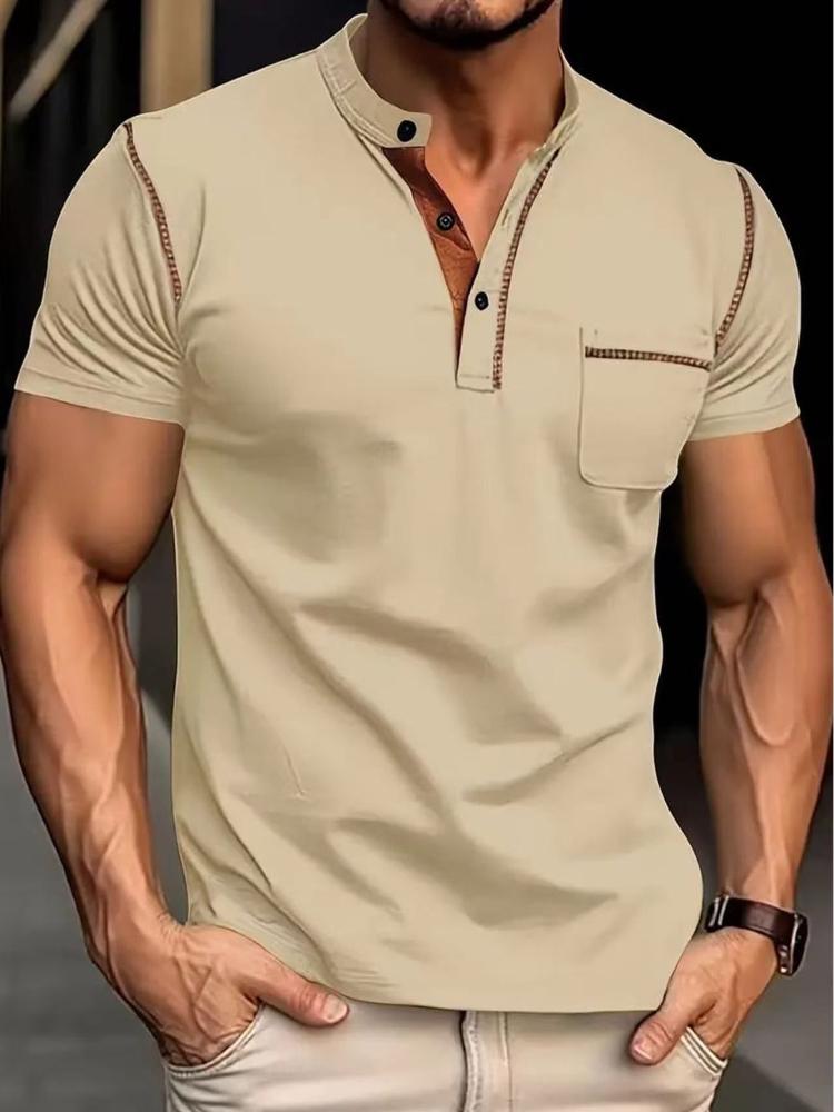 Men s Round Neck Button Shoulder Polo Shirt 3XL бежевый
Men s Round Neck Button Shoulder Polo Shirt 3XL бежевый