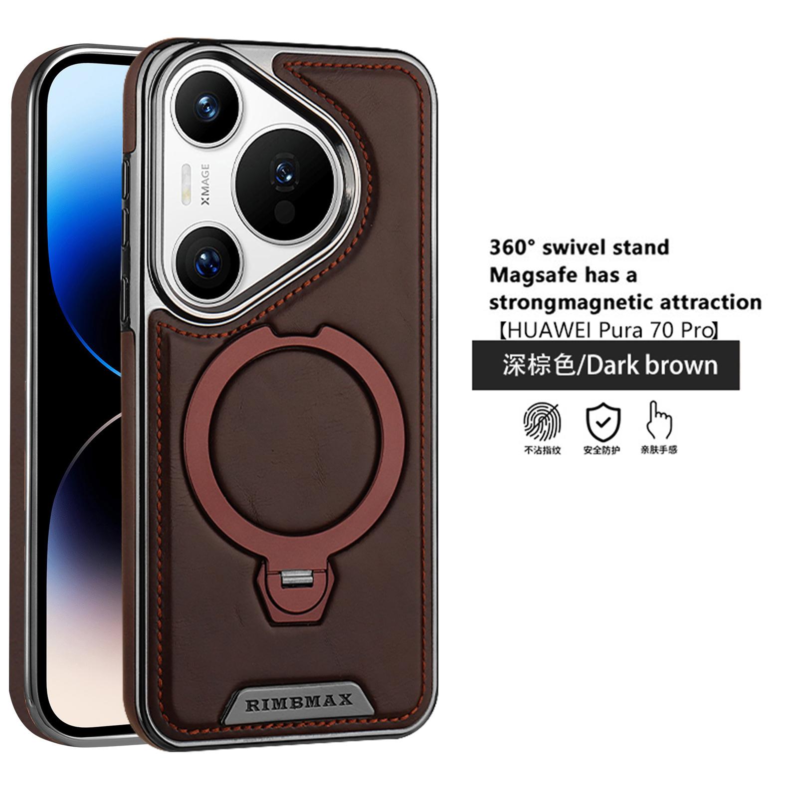 Magnetic Rotating Bracket Leather Case for Huawei Pura 70 Pro Plus P60 Mate 70 Mate60 Wireless Charging Plating PC Phone Cover Huawei Mate 60 Pro+ темно-коричневого кольору
Magnetic Rotating Bracket Leather Case for Huawei Pura 70 Pro Plus P60 Mate 70 Mate60 Wireless Charging Plating PC Phone Cover Huawei Mate 60 Pro+ темно-коричневого кольору