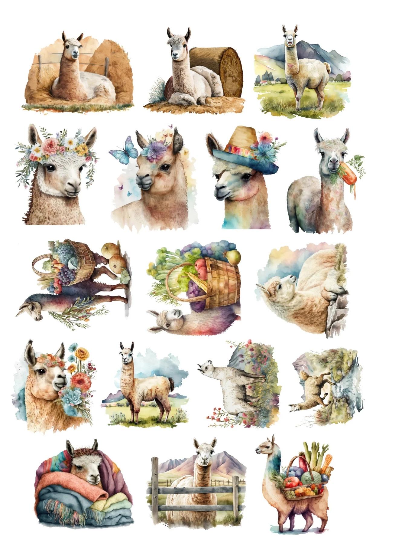 17pcs Retro Cute Watercolor alpaca stickers Funny Diary Decoration DIY Scrapbooking Journal Phone Diary Album Planner білий
17pcs Retro Cute Watercolor alpaca stickers Funny Diary Decoration DIY Scrapbooking Journal Phone Diary Album Planner білий