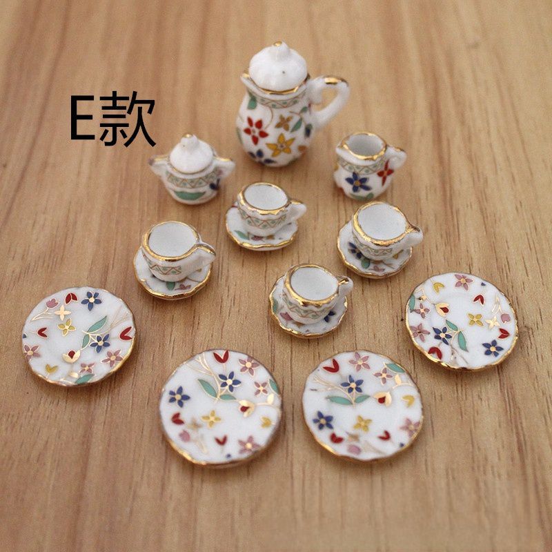 1:12 Scale Dollhouse Miniature Ceramic Tea Set (17 Pcs) - Tiny Toy Soldiers & Dollhouse Accessories for Miniature Scene
1:12 Scale Dollhouse Miniature Ceramic Tea Set (17 Pcs) - Tiny Toy Soldiers & Dollhouse Accessories for Miniature Scene