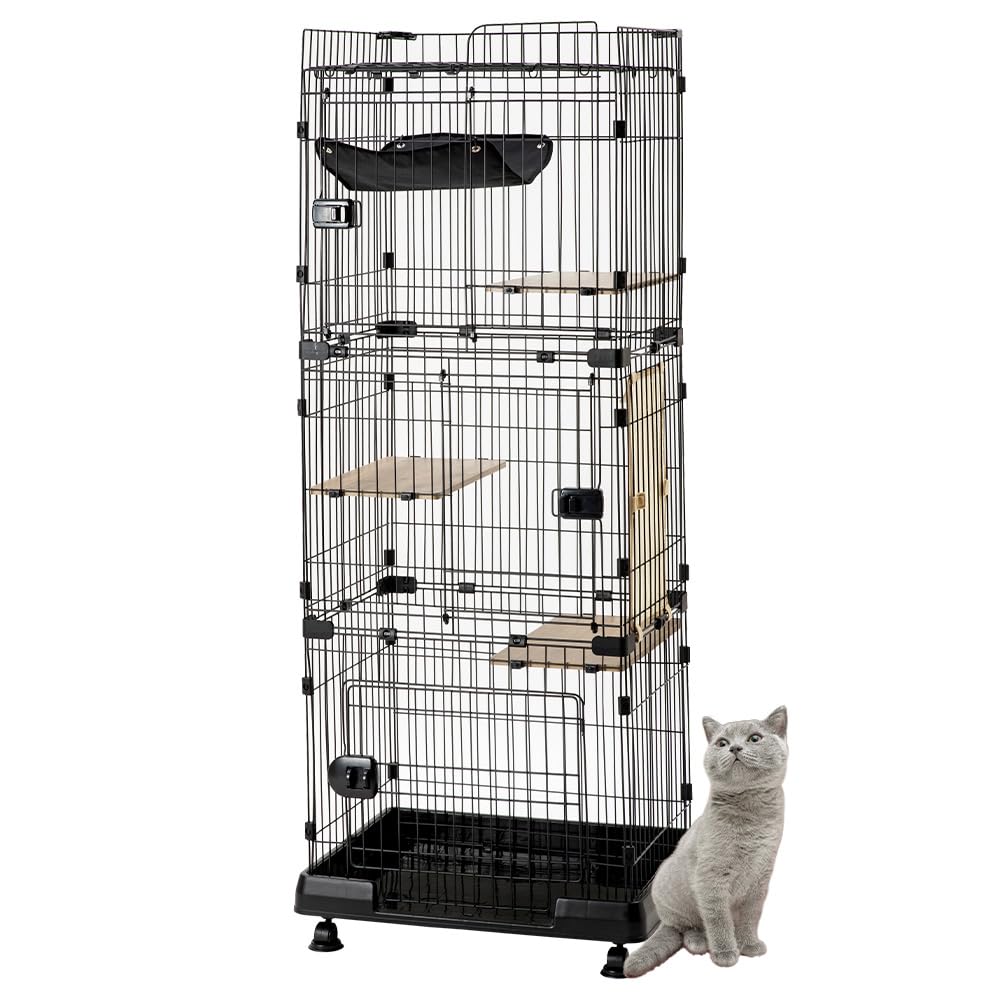 IRIS OHYAMA Roof Cat Cage with Casters and Scratching Easy Black for Multiple Height 169 x Width 69 x Depth cm Sheet, Assembly, Cats, Pets, 54.5 чёрный
IRIS OHYAMA Roof Cat Cage with Casters and Scratching Easy Black for Multiple Height 169 x Width 69 x Depth cm Sheet, Assembly, Cats, Pets, 54.5 чёрный