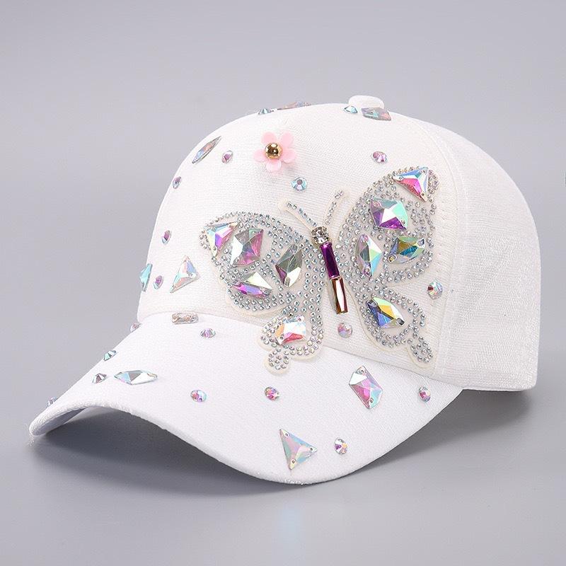 Ladies hat, colorful glass water hat, Korean version, versatile butterfly fashion, large baseball cap, sun visor hat one size білий
Ladies hat, colorful glass water hat, Korean version, versatile butterfly fashion, large baseball cap, sun visor hat one size білий